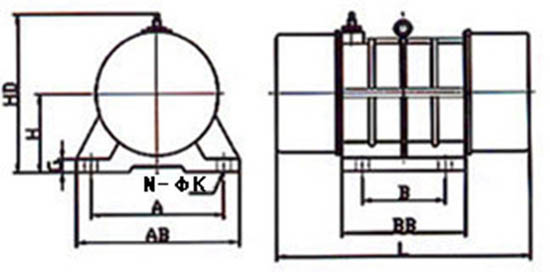 振動(dòng)電機(jī)外形尺寸 振動(dòng)電機(jī)外形尺寸